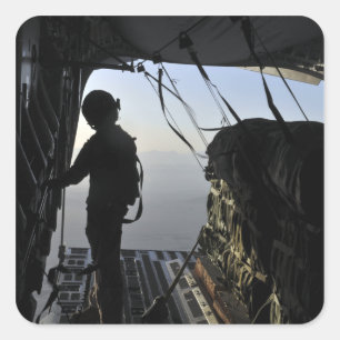 US Air Force Load kapitein Vierkante Sticker