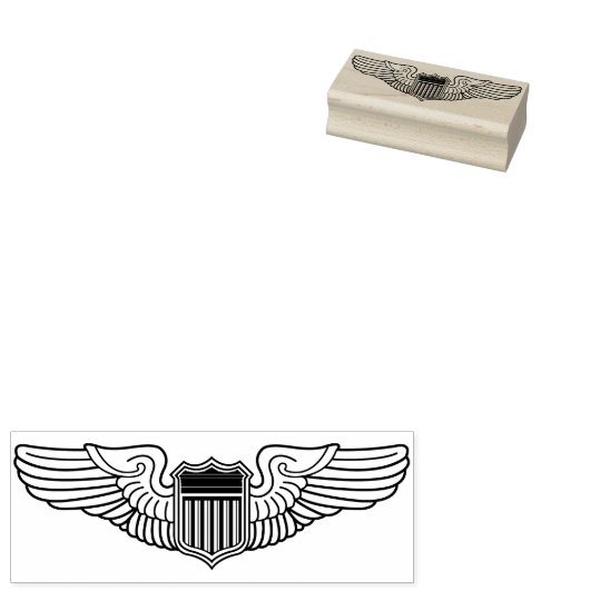 US Air Force Pilot Wings Crafting Rubber Stamp Rubberstempel (Gestempeld)