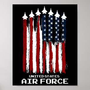US Air Force Veterans USA Amerikaanse Vlag 4t Poster