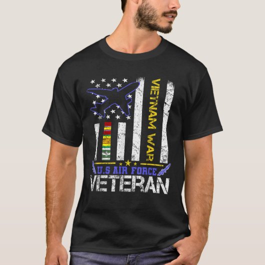 US Air Force Vietnam Veteraan Amerikaanse veteraan T-shirt (Voorkant)