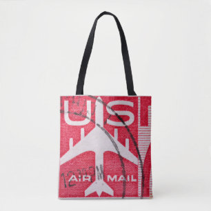 US Air Mail Canvas tas