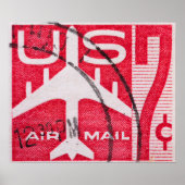  US Air Mail Travel Poster (Voorkant)