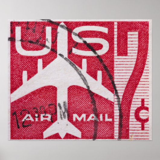  US Air Mail Travel Poster (Voorkant)