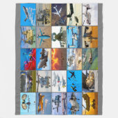 US AIRLIFT AVIATION "MONTAGE" FLEECE DEKEN (Voorkant)