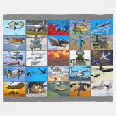 US AIRLIFT AVIATION "MONTAGE" FLEECE DEKEN (Voorkant (Horizontaal))