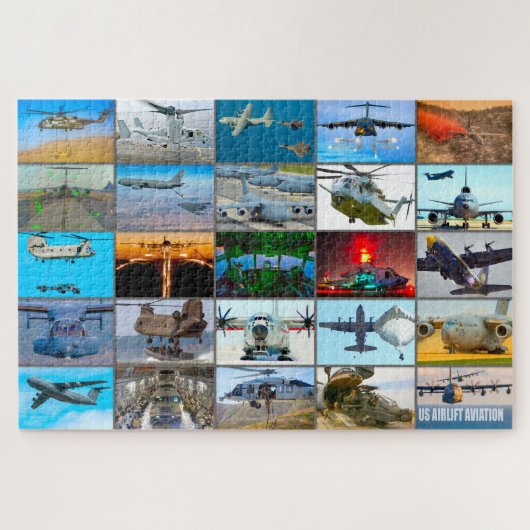 US AIRLIFT AVIATION "MONTAGE" LEGPUZZEL (Horizontaal)
