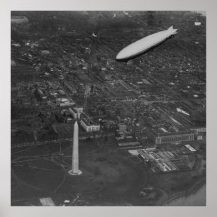 US Airship 'USS Los Angeles' ZR3 flying over Poster
