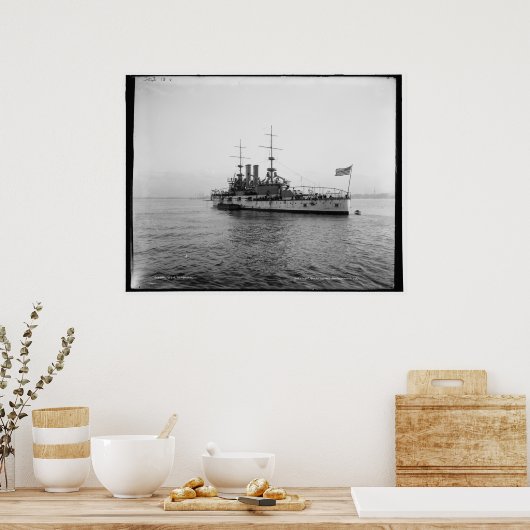 US Alabama Battleship c1902  Poster (Keuken)