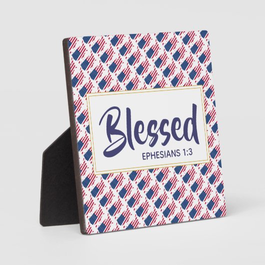 US AMERICA Blessed Christelijk Scriptfesians Fotoplaat (Voorkant)