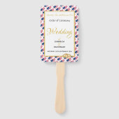 US AMERICA Christelijk Aangepast huwelijksprogramm Handwaaier (Voorkant)