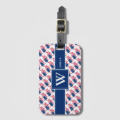 US AMERICA Christelijke monogram bagage Bagagelabel (Voorkant (verticaal))