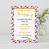 US AMERICA Christelijke Schrift Custom Wedding Kaart (Staand voorkant)