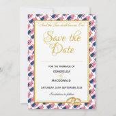 US AMERICA Custom Christelijke bruiloft Save The Date (Voorkant)