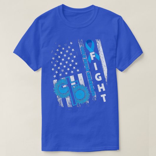US America Flag Child Abuse Prevention maand april T-shirt (Design voorkant)