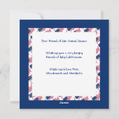 US AMERICA FLAG Custom Birthday Greep Feestdagenkaart (Achterkant)