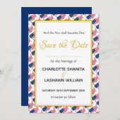 US AMERICA Wedding Christelijk Custom Celebration Save The Date (Voorkant / Achterkant)
