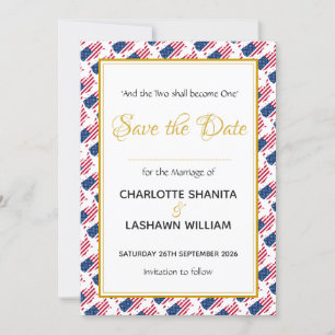 US AMERICA Wedding Christelijk Custom Celebration Save The Date