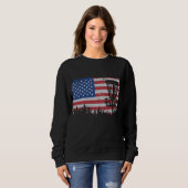 US American Flag Disk Golf Basket Frisbee Trui (Voorkant volledig)