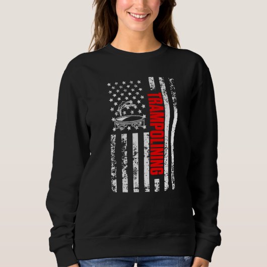 US American Flag Gymnastics Sports Patriotic Tramp Trui (Voorkant)