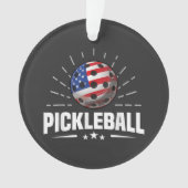 US American Flag Pickleball Player Ornament (voorkant)