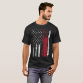 US American Flag Semi Truck Driver 18 Wheeler Truc T-shirt (Voorkant volledig)