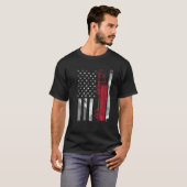 US American Flag Semi Truck Driver 18 Wheeler Truc T-shirt (Voorkant volledig)