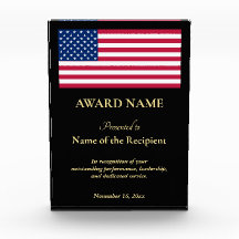 US American Flag Service Promotion Recognition
