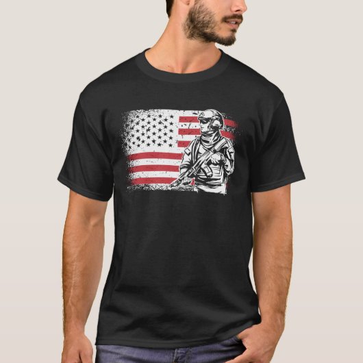 US American Flag T-shirt (Voorkant)