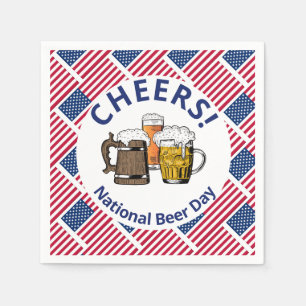 US American National Beer Day Paper Servet