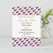 US AMERIKA Speciale Evenement Huwelijksfeest Save The Date (Staand voorkant)