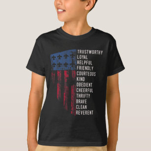 Us Amerika Vlag Vintage Scouting Wet T-shirt