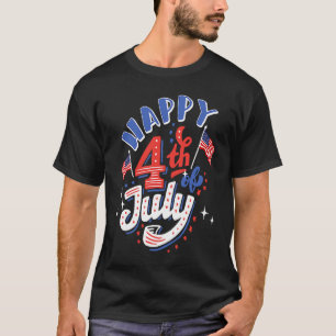 US-Amerikaanse veteraan die Gelukkige 4 juli zegt T-shirt