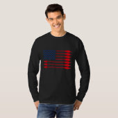 Us Amerikaanse Vlag Boogschutter Pijlen Jacht Vade T-shirt (Voorkant volledig)
