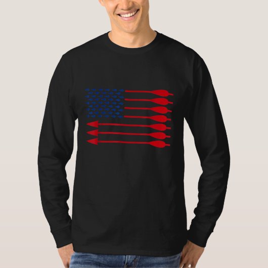 Us Amerikaanse Vlag Boogschutter Pijlen Jacht Vade T-shirt (Voorkant)