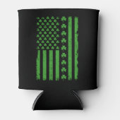 US Amerikaanse Vlag Klavertjes St Patricks dag Blikjeskoeler (Voorkant)