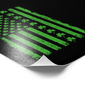US Amerikaanse Vlag Klavertjes St Patricks dag Foto Afdruk (Hoek)