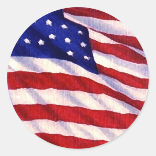 US - Amerikaanse vlag Pop Art Sticker