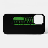 US Amerikaanse Vlag Shamrocks St Patricks dag iPhone Hoesje (Achterkant horizontaal)