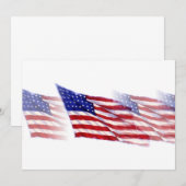 US - Amerikaanse vlag uitnodiging (Voorkant / Achterkant)