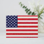 US - Amerikaanse vlag uitnodiging (Staand voorkant)