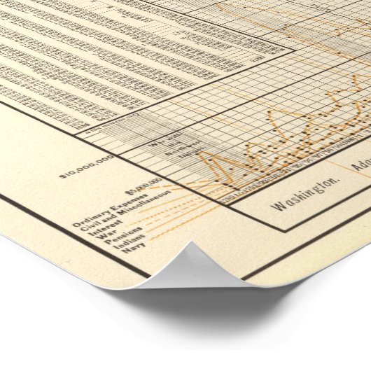 US-analyse van uitgaven Poster (Hoek)