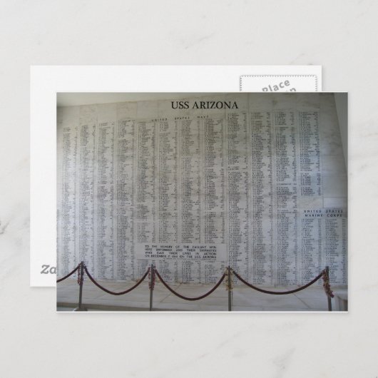 US Arizona Plaque Briefkaart (Voorkant / Achterkant)