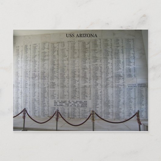 US Arizona Plaque Briefkaart (Voorkant)