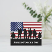 US Armed Forces Day Soldiers Amerikaanse vlag kuns Briefkaart (Staand voorkant)