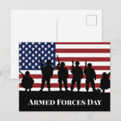US Armed Forces Day Soldiers Amerikaanse vlag kuns Briefkaart (Voorkant / Achterkant)