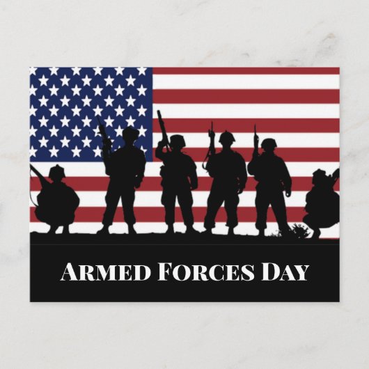 US Armed Forces Day Soldiers Amerikaanse vlag kuns Briefkaart (Voorkant)