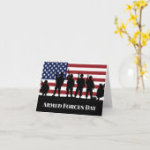 US Armed Forces Day Soldiers Amerikaanse vlag kuns Kaart (Gele Bloem)