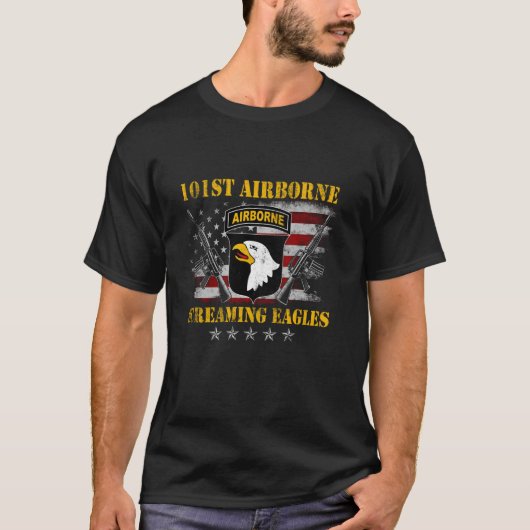 US Army 101st Airborne Division Veteraan Schreeuwe T-shirt (Voorkant)