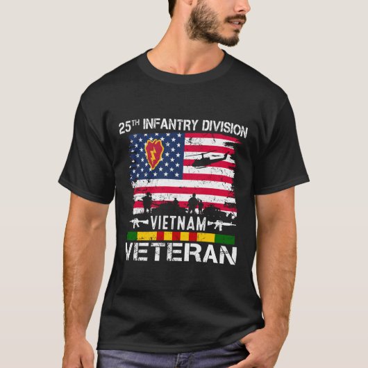 US Army 25th Infantry Division Vietnam Veteran T-shirt (Voorkant)