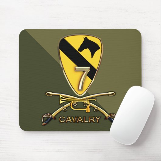 US.Army 7th Cavalry Regiment Muismat (Met muis)
